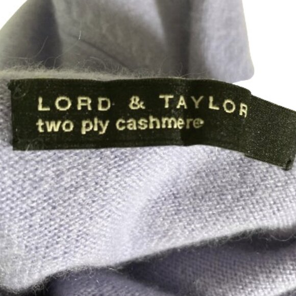 Lord & Taylor 2-Ply Cashmere Sweater Turtleneck LS Light Violet Classic Medium - Picture 4 of 9